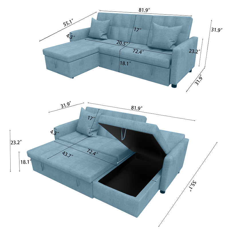 Multifunctionele Slaapbank – Ruimtebesparende Bank met Opbergfunctie