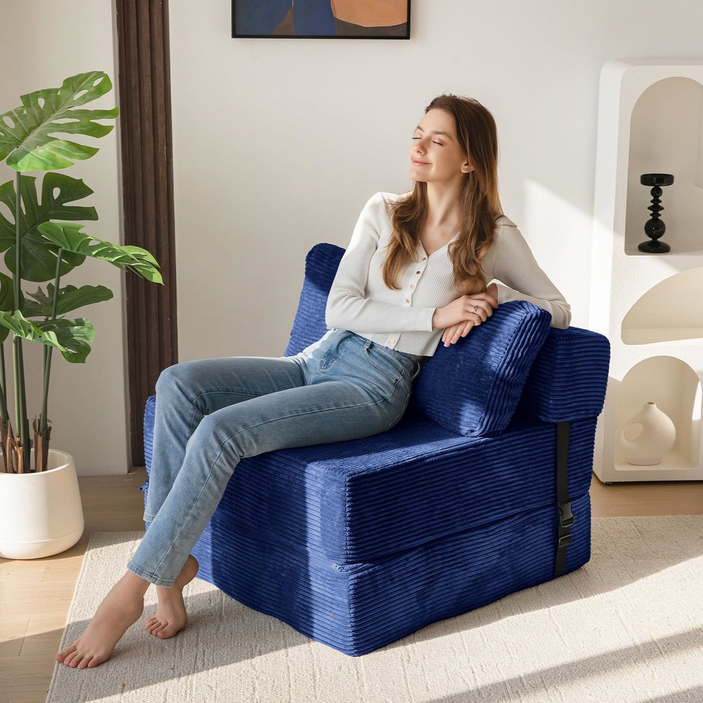 Omvormbare Opvouwbare Slaapbankstoel – Ruimtebesparende Lounger voor Woonkamer en Logeerkamer